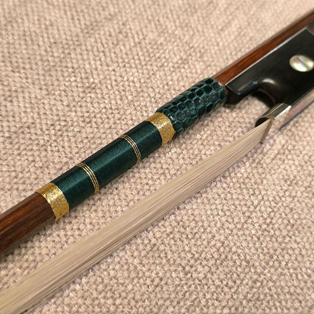 【オールド】フランス製 バイオリン弓 4/4 銀黒檀 修復済み