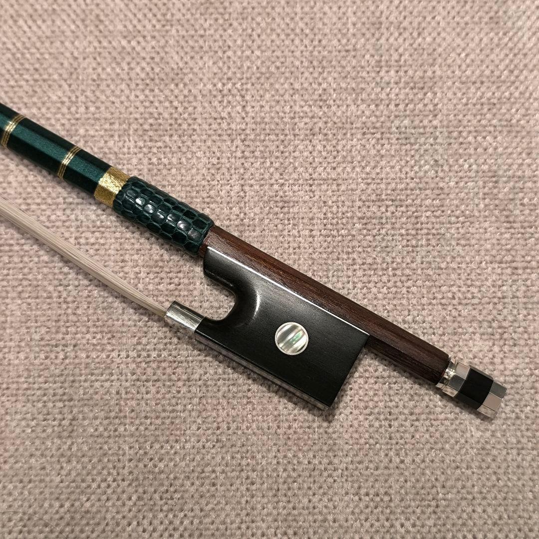 【オールド】フランス製 バイオリン弓 4/4 銀黒檀 修復済み