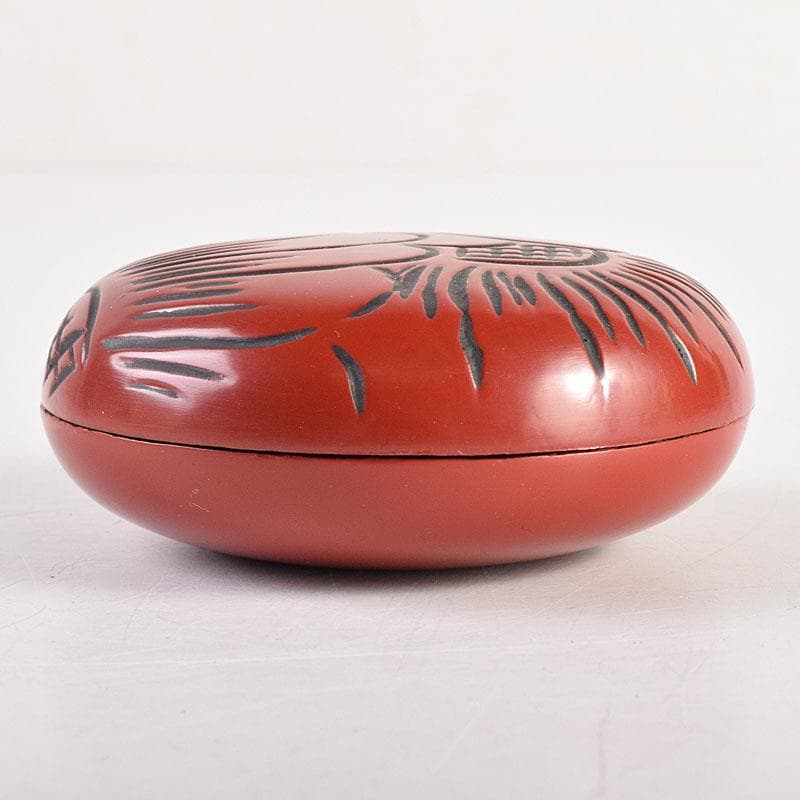 茶道具　南忠作　仙台堆朱　香合　共箱　V　8333