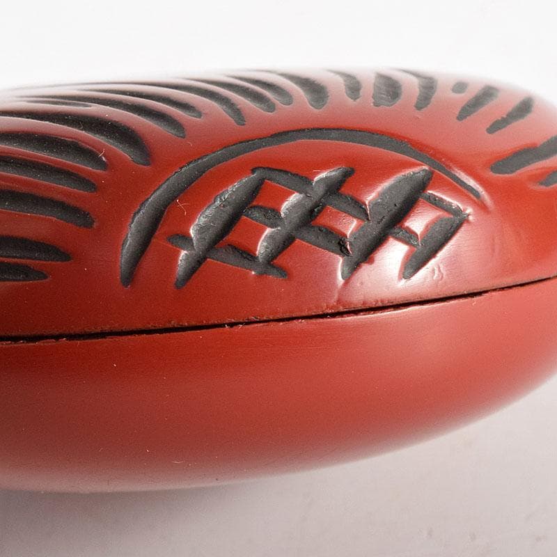 茶道具　南忠作　仙台堆朱　香合　共箱　V　8333