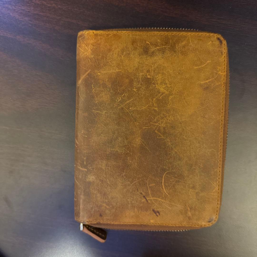 ガレンレザー5本挿しペンケース　クレイジーホースブラウン　箱付き