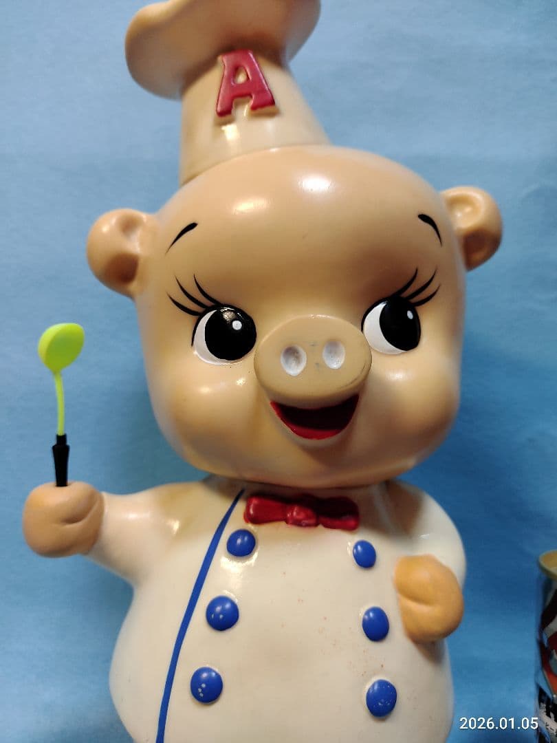 昭和レトロ 1960年代当時物 エースコック ブタ カウンター用ソフビ 非売品