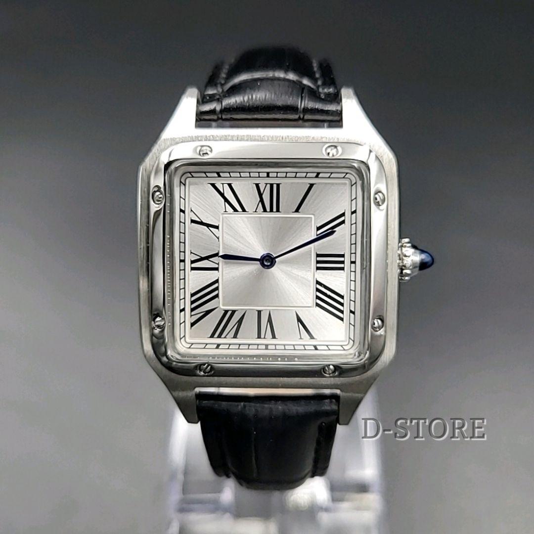 クォーツ腕時計 レザーベルト サントス デュモン オマージュウォッチ