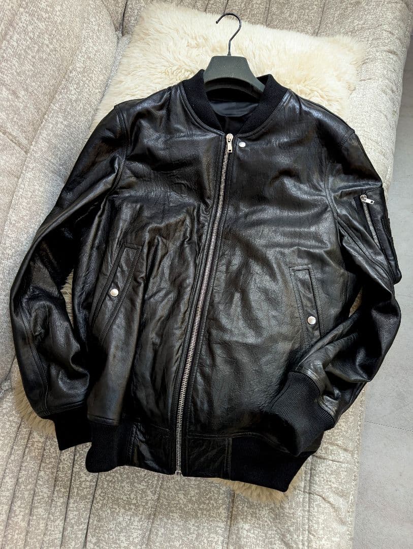 新品　2024F/W　リックオウエンス　クラシック　フライト　レザージャケット