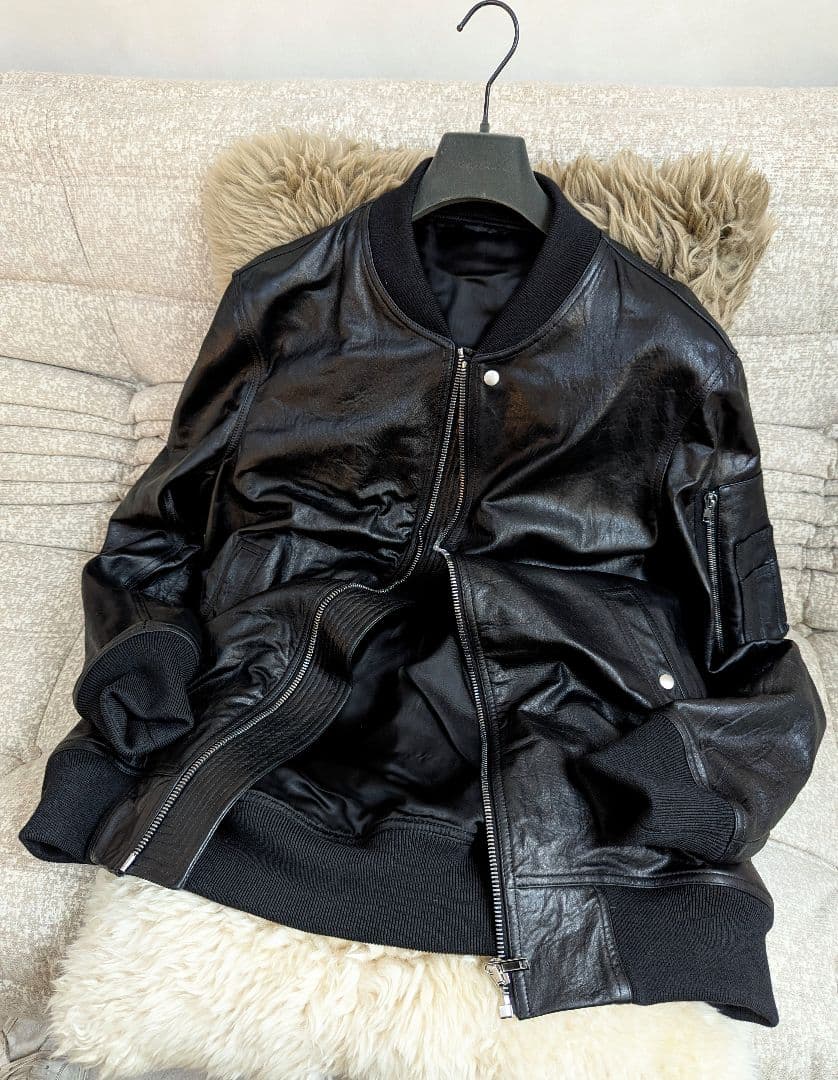 新品　2024F/W　リックオウエンス　クラシック　フライト　レザージャケット