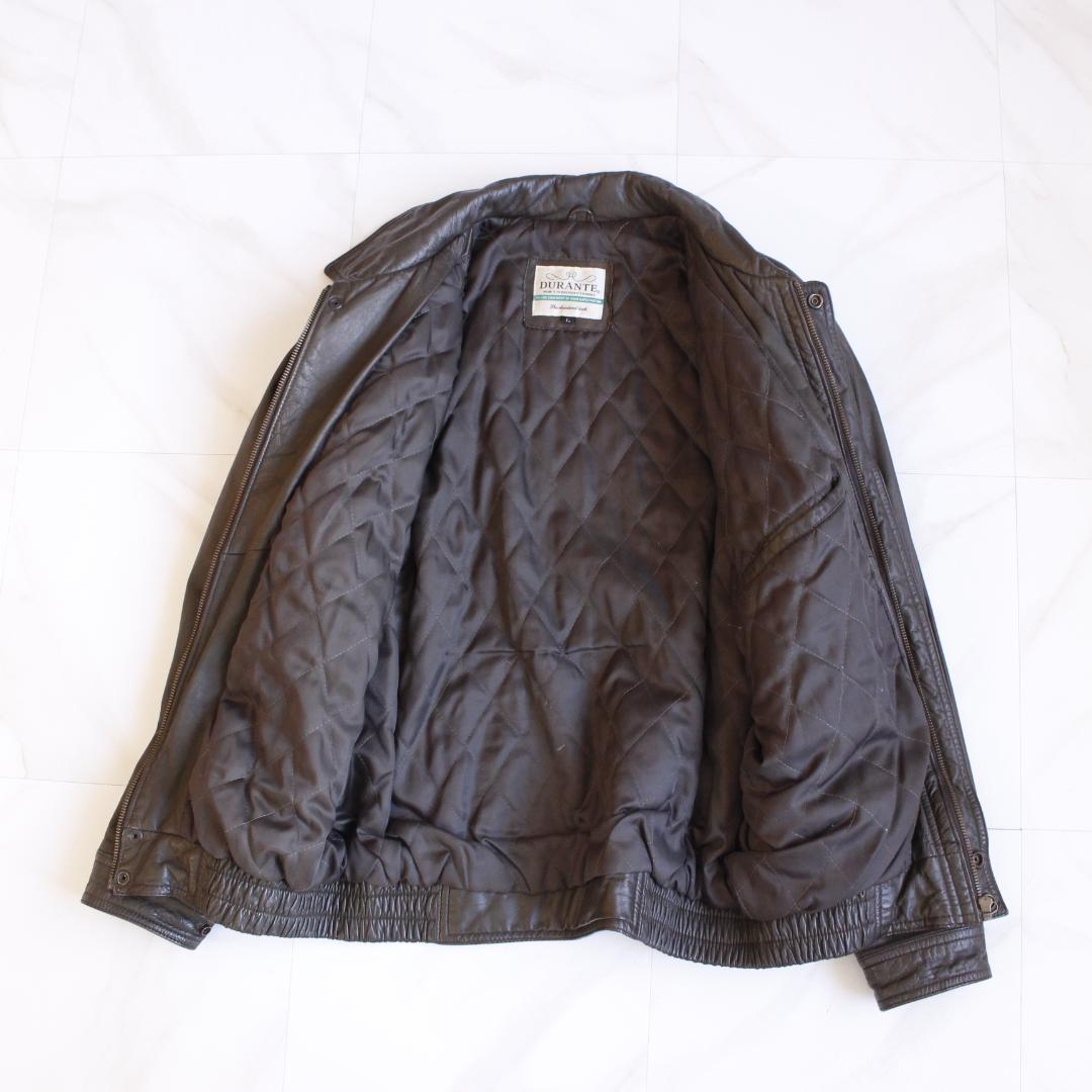 DURANTE A-2 中綿 レザージャケット Lサイズ ブラウン 牛革
