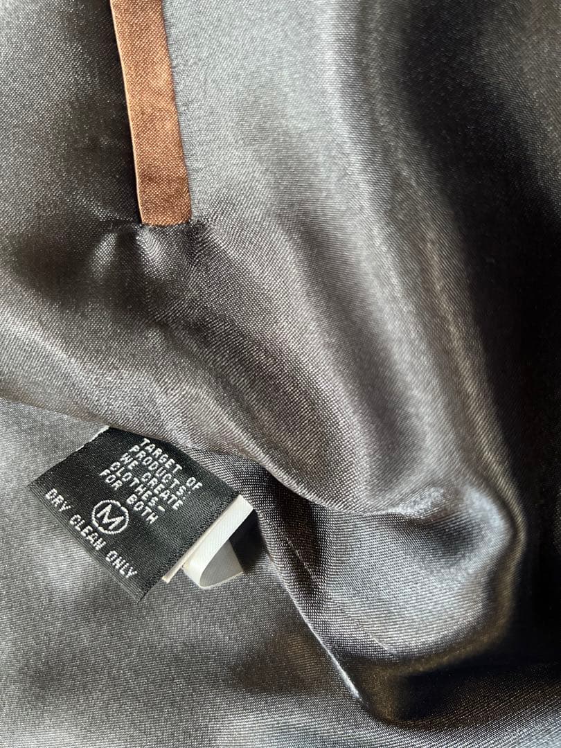 メンズ革コート　ショートシングルコート　鹿革　イタリア革