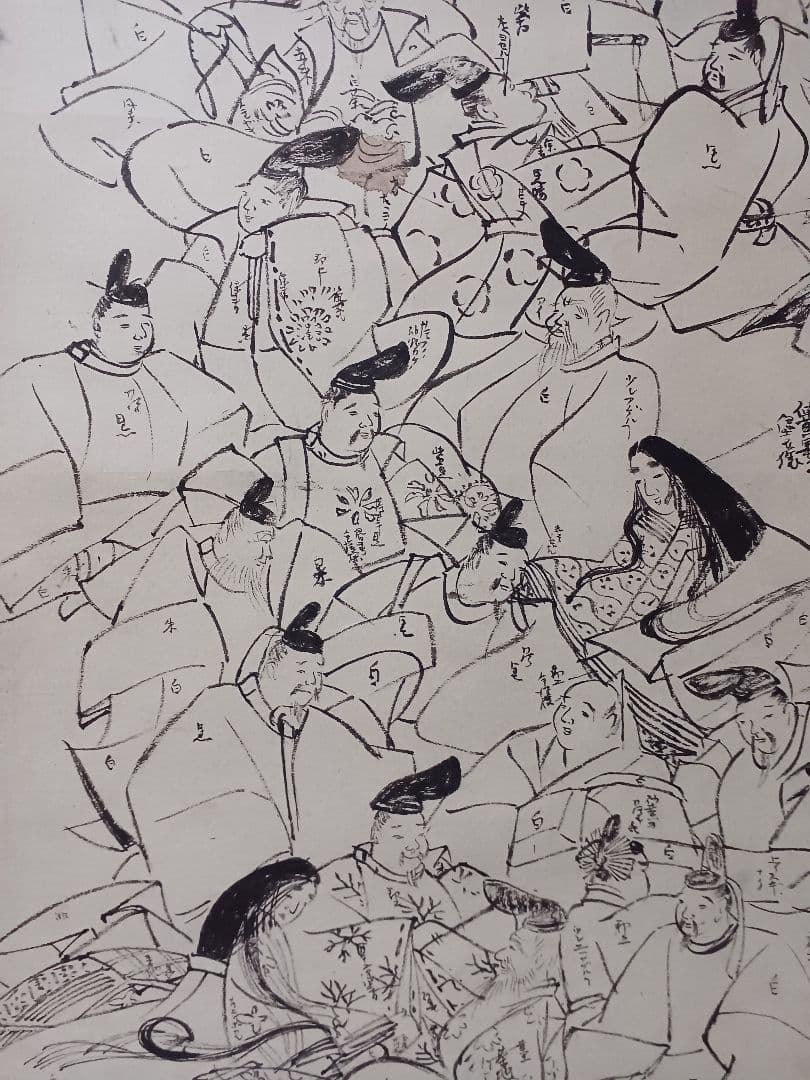 江戸屋の原画　掛軸　1233x424mm E435　三十六歌仙下絵　 伝酒井抱一