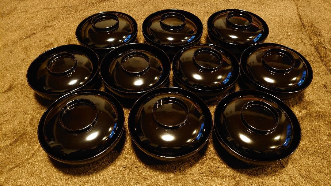 輪島塗　漆器　蒔絵　蓋椀　蓋物　蔵出し　１０客