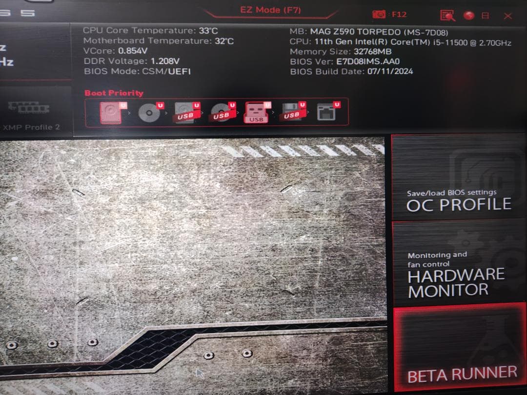 i5-11500 ＆ MSI MAG Z590 TORPEDO