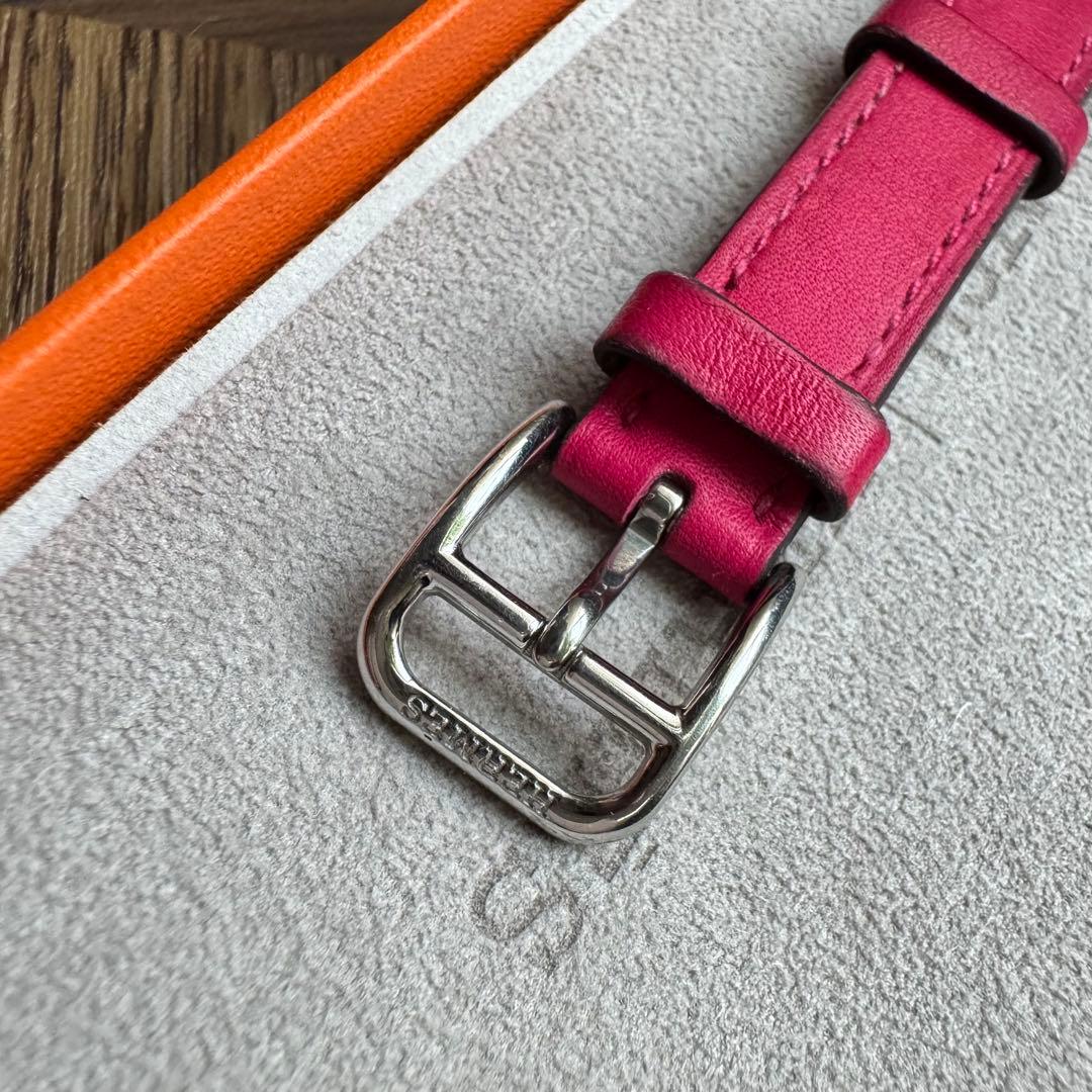 2395 Apple Watch エルメス　ローズメキシコ　二重　レザーベルト