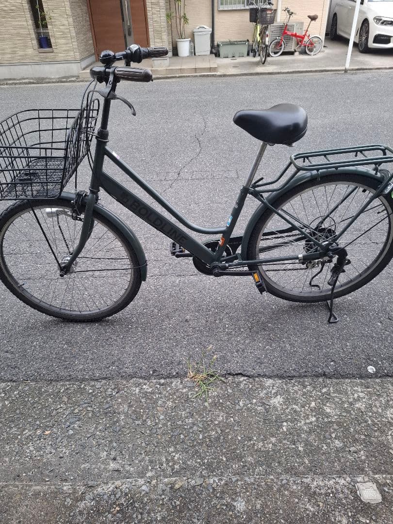 BOLDLINE シティサイクル ダークグリーン　26インチ　オートライト