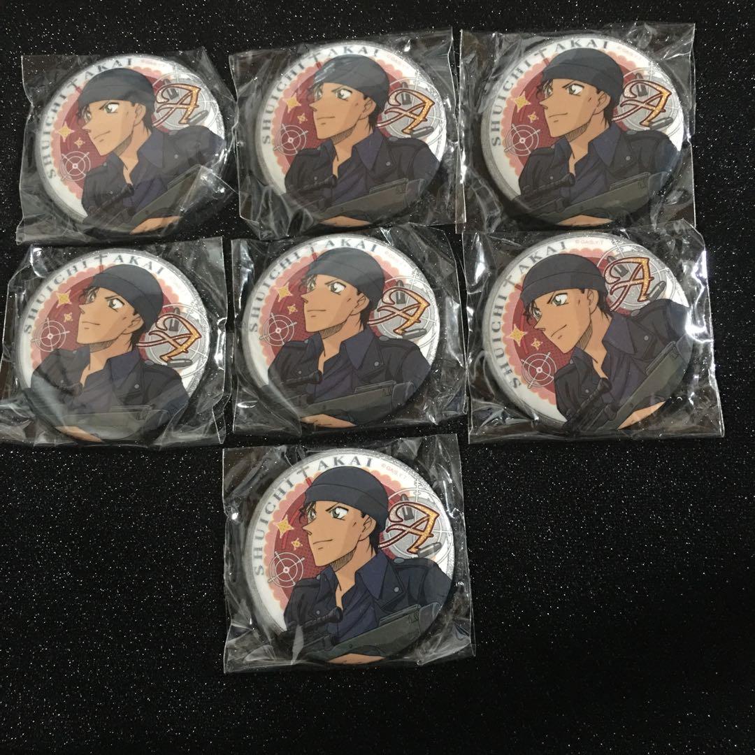 名探偵コナン　赤井秀一　缶バッジ　中国限定　ガチャガチャ　カフェ　グリッター