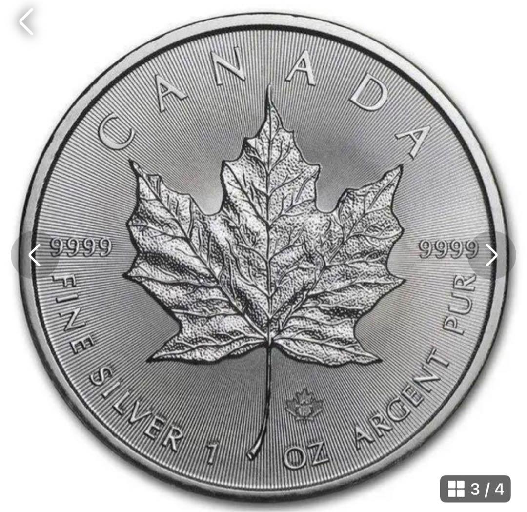 【メイプルリーフ銀貨1オンス2021年】 クリアケース入り3枚【新品未使用】