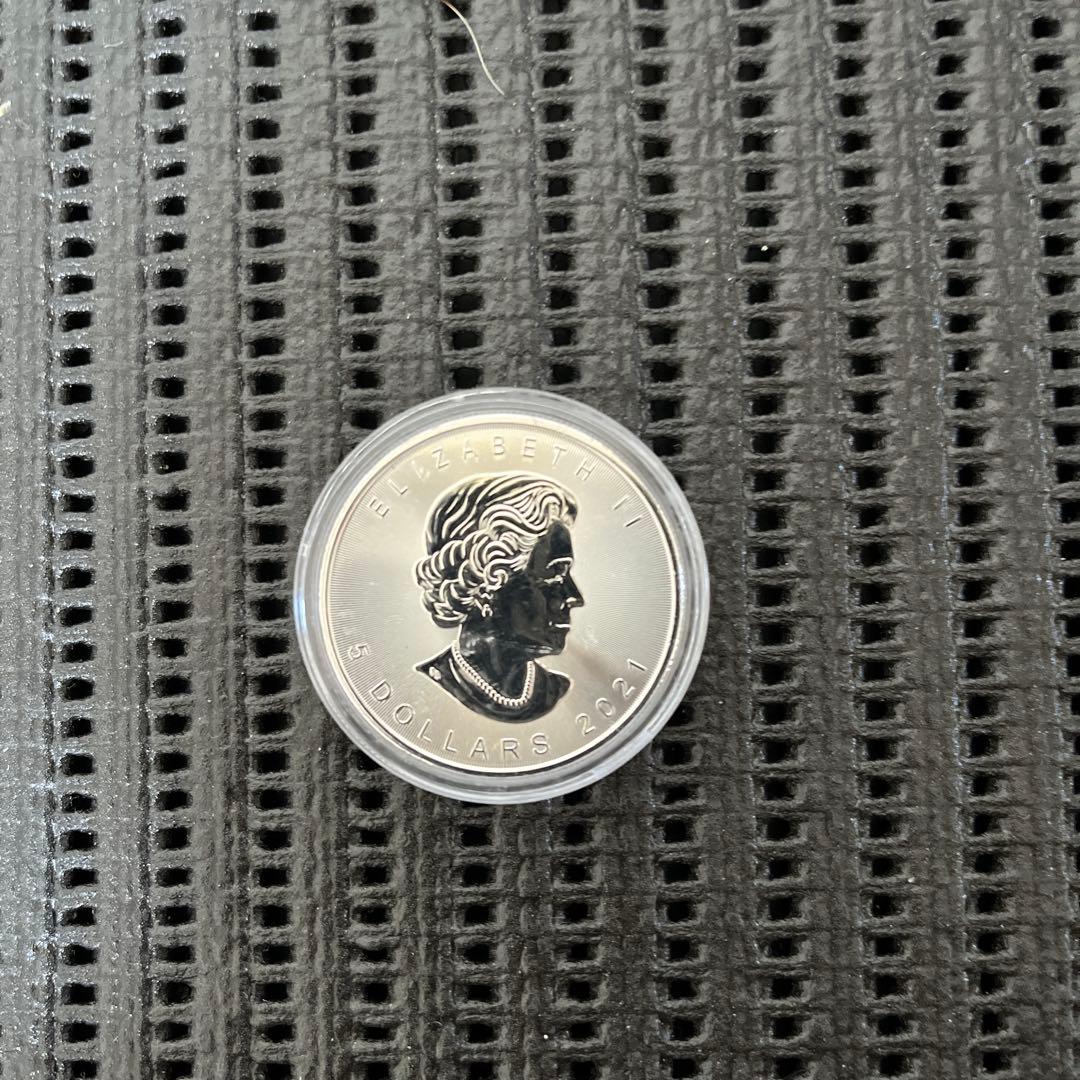 【メイプルリーフ銀貨1オンス2021年】 クリアケース入り3枚【新品未使用】