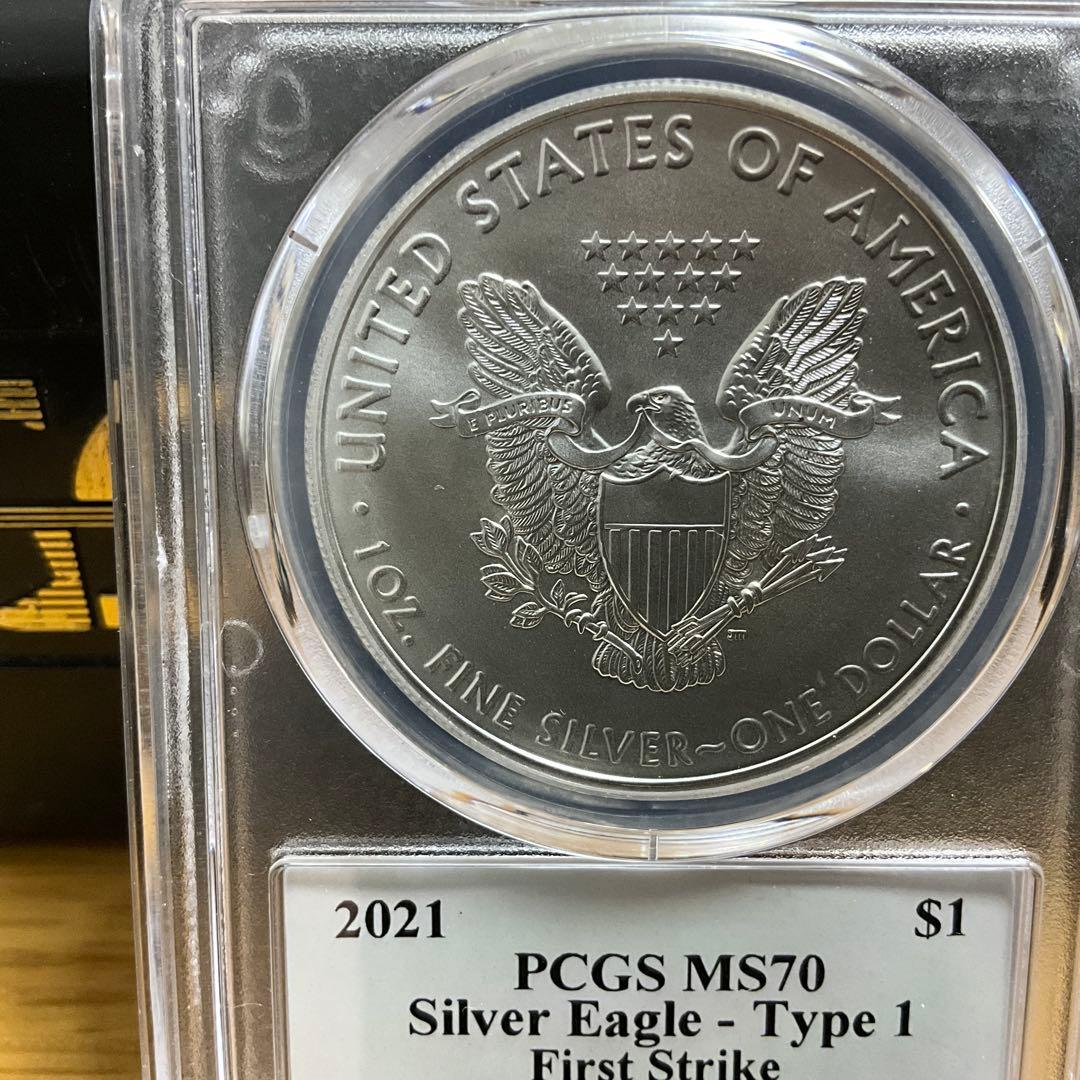 【新品】イーグル銀貨 トランプ大統領 2021 PCGS MS70 Type1