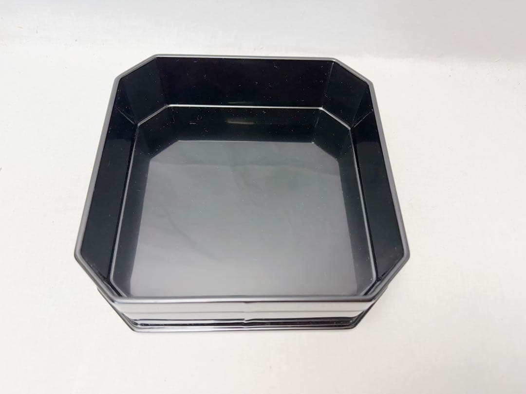 未使用 茶道具 木製 黒真塗 五段縁高重 元箱