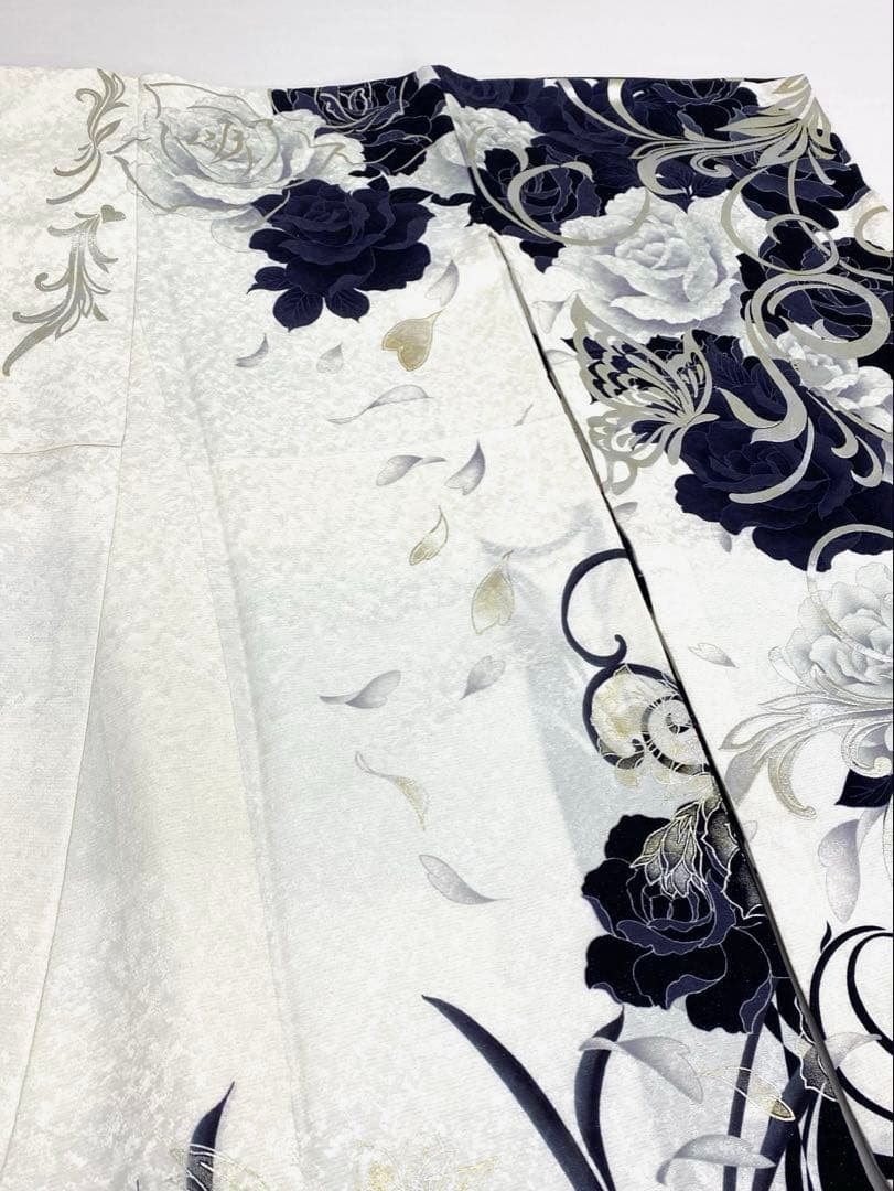 振袖 豪華 刺繍 金彩 紋意匠 薔薇尽くし 身丈160cm 撥水加工済