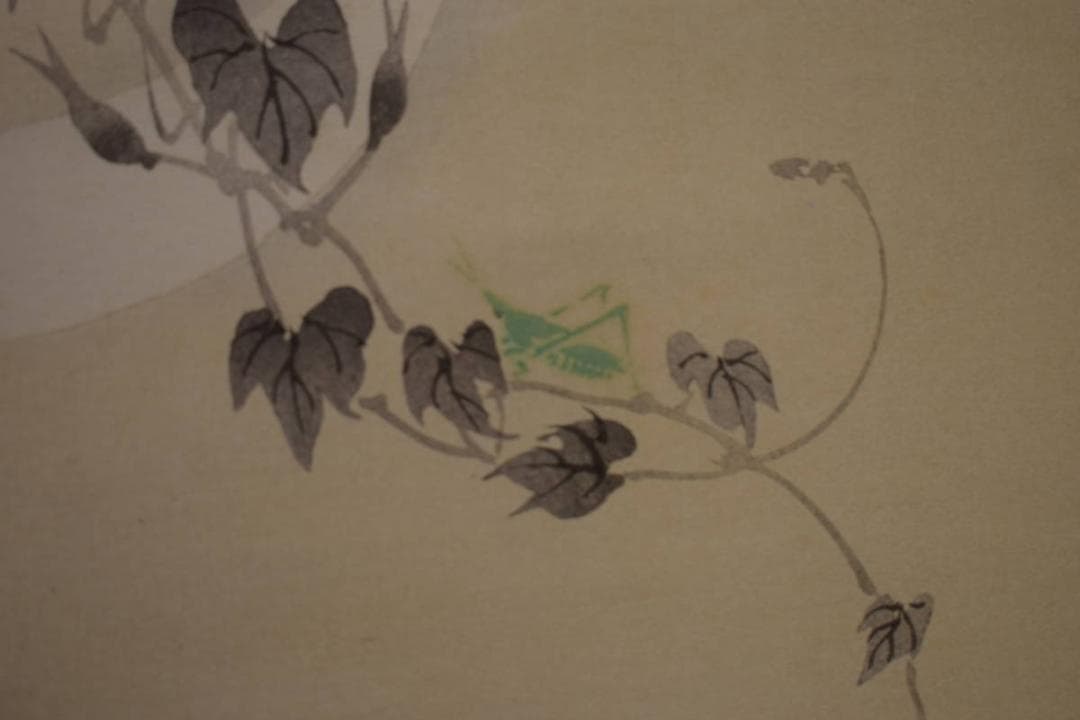 複製/長沢芦雪/朝顔図/工芸/布袋屋掛軸HI-786