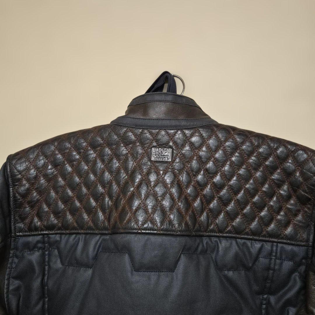 再値下中ハーレー純正 未使用品 ジャケット レザーアクセントキルティング黒 M