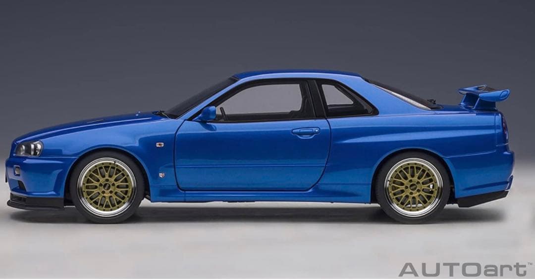 オートアート　日産 スカイライン GT-R （R34） Vスペック II BBS