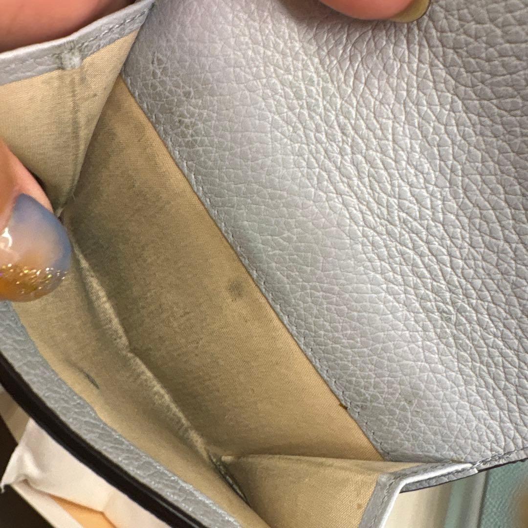 【中古】Chloé 三つ折り財布 イニシャルK,C チャーム付き