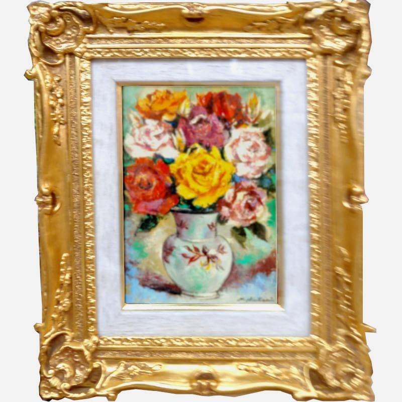 ☆奥谷全弘☆「 薔薇 」油絵　SM