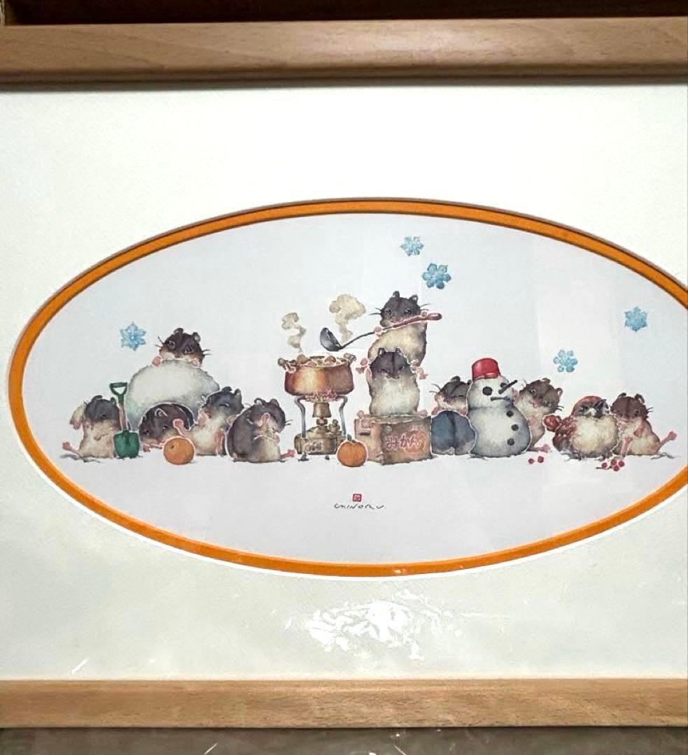 自然イラスト作家　北田稔　オリジナル　シルススクリーン作品