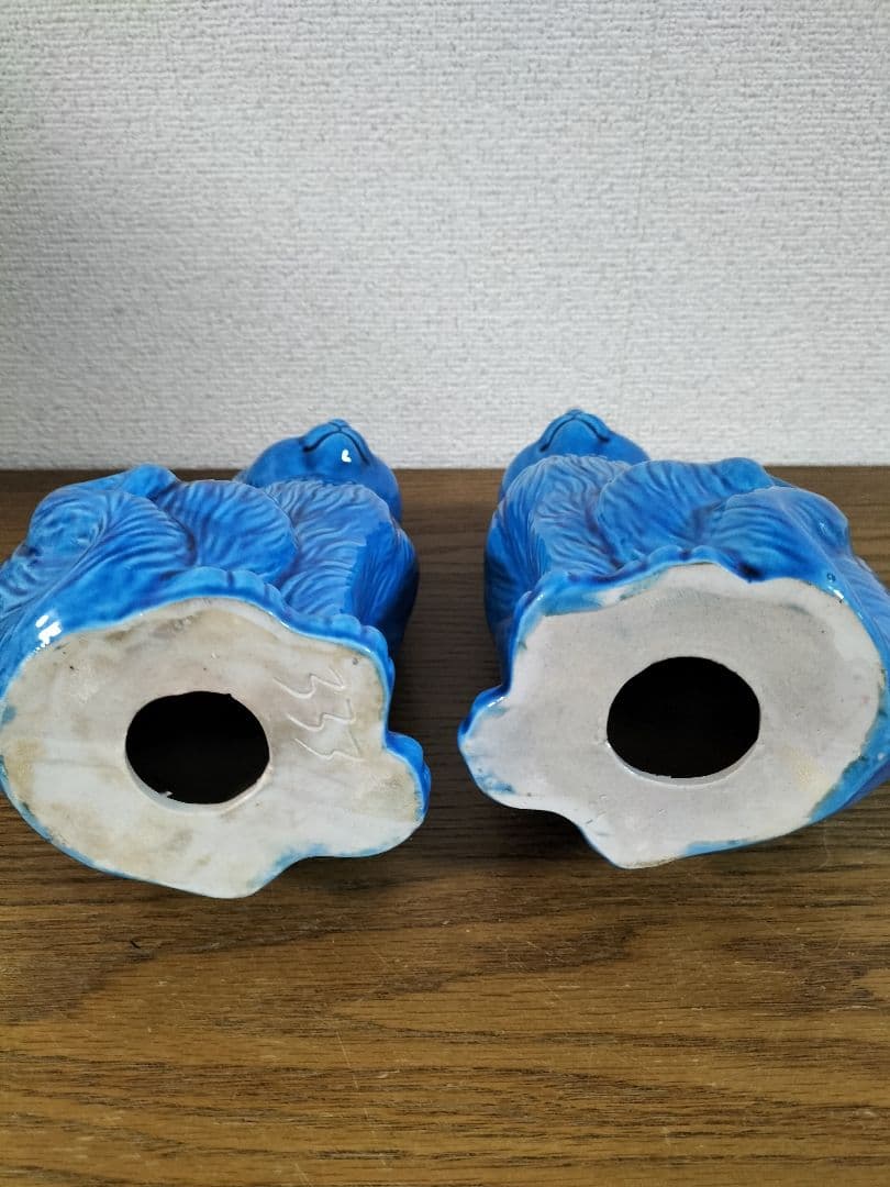 昭和レトロ　かわいいブルー 猫 ２体　最終値下げ