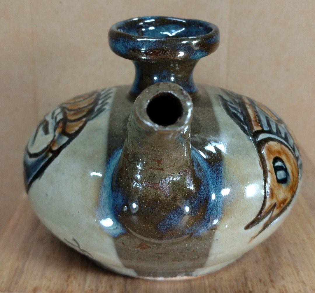 【本物保証】金城次郎 壷屋焼 カラカラ(笑魚エビ) 共箱 栞 人間国宝 美品