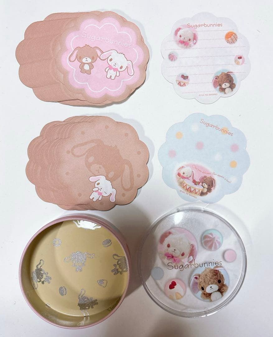 シュガーバニーズ クッキーメモ帳&缶 平成レトロ サンリオ 2005年