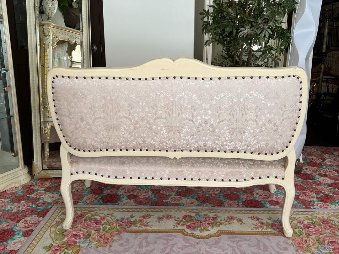 k075r118 白家具 姫系ソファセット 2人掛け・1人掛け×2台 クラシック