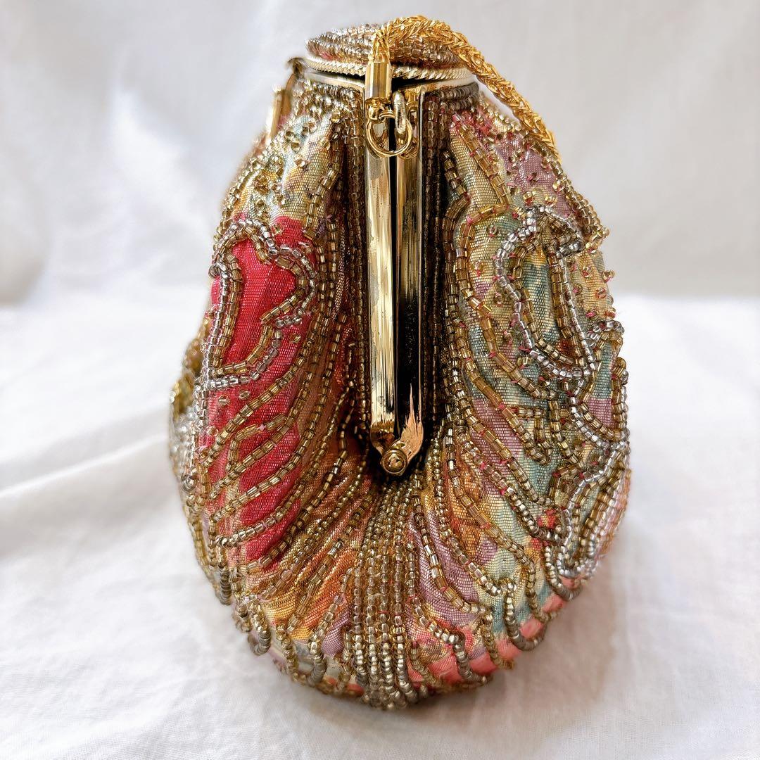 激レア品✨アンティークバッグ　高級　ビーズバッグ　パーティーバッグ　ハンドバック