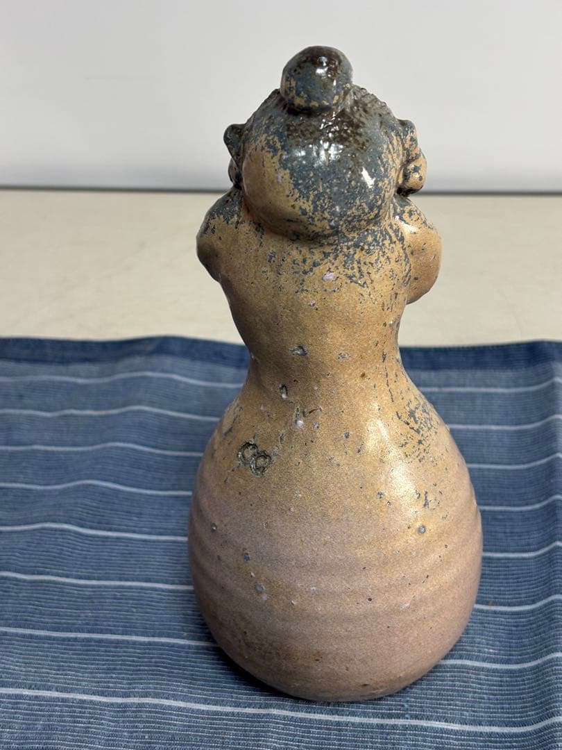 青灰色 陶器の人形 2点セット