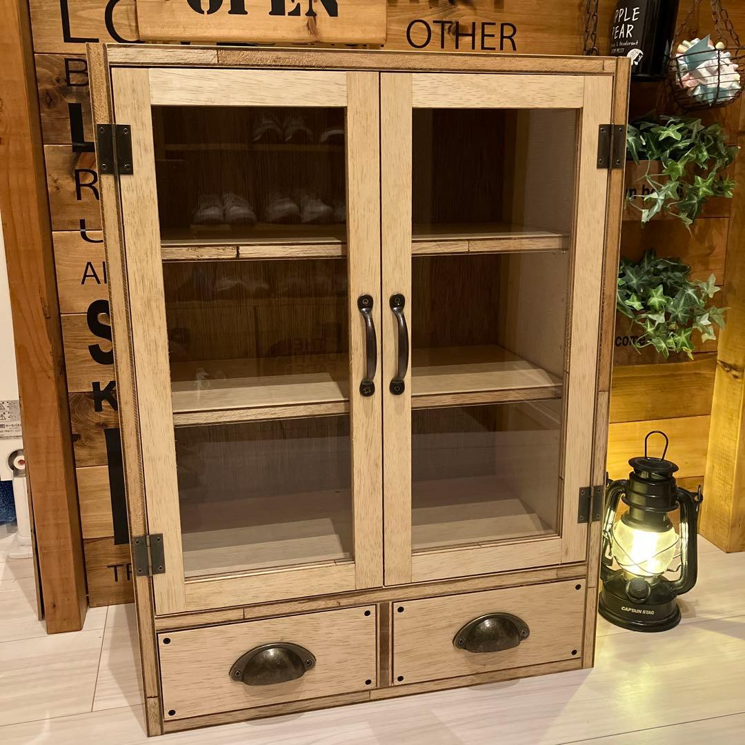食器棚③　キャビネット　アンティーク　ハンドメイド　木製