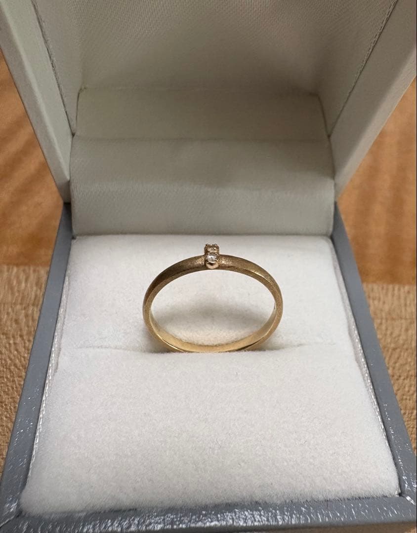 K　シエナロゼ　10金ダイヤモンドリング