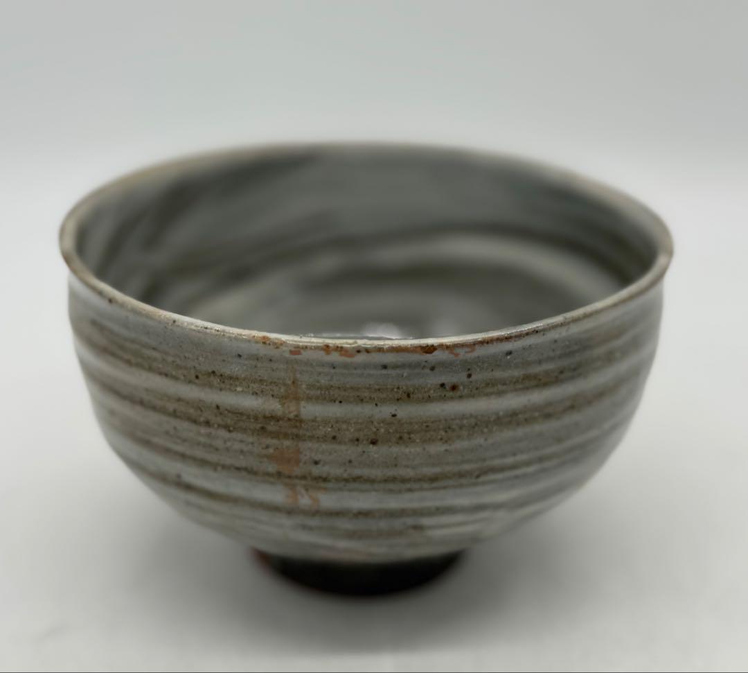 坂田甚内作　刷毛釉茶碗　茶道具　益子　名人作　送料込み250606