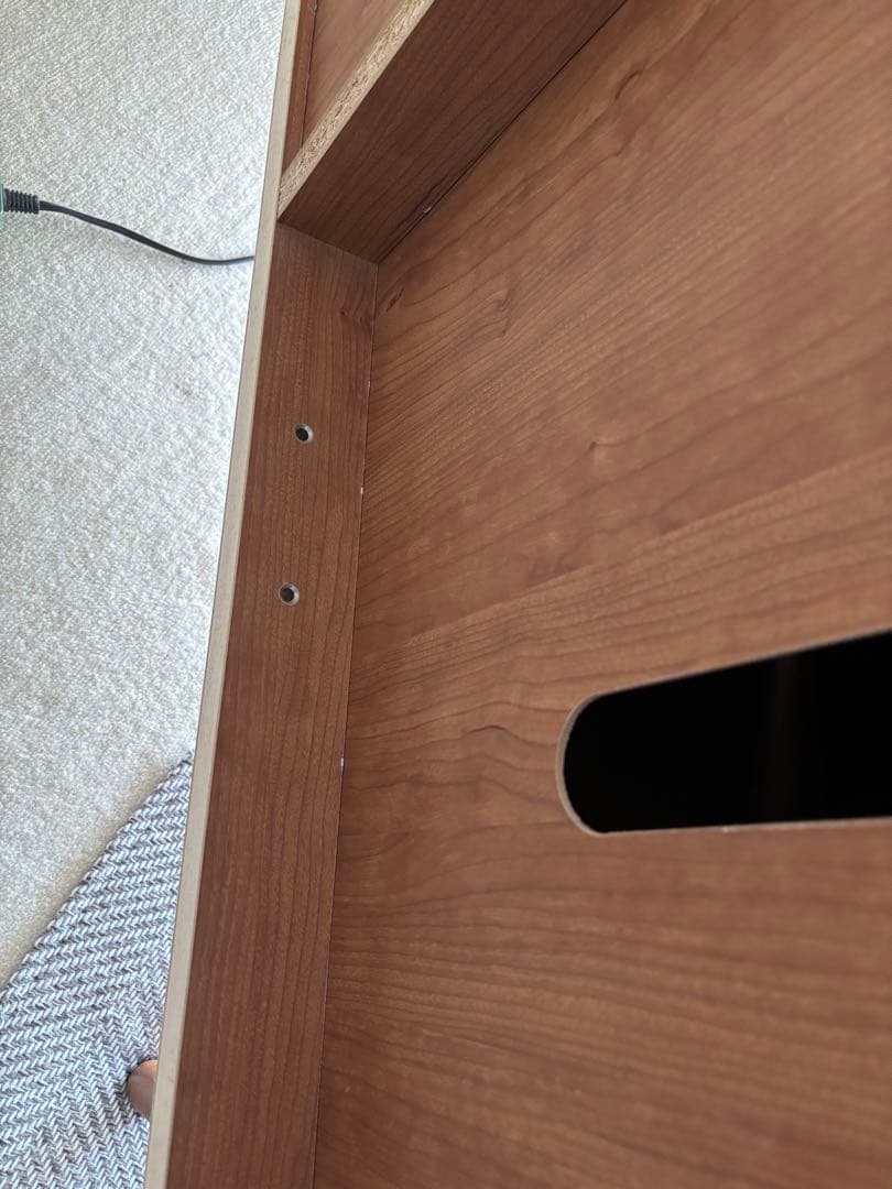 ブラウン木製キャビネット 中型 3引き出し