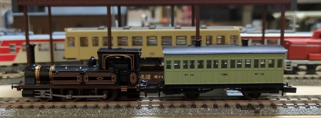 鉄道模型 1号機関車 客車1両付き