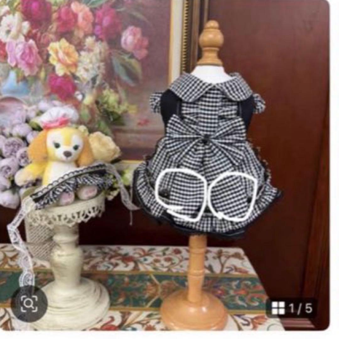 まめ犬服　猫服　ハンドメイド　ワンピース　わんちゃん