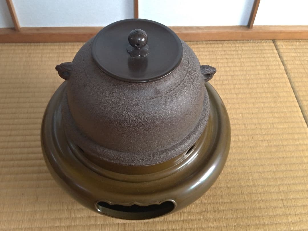 唐銅製 朝鮮風炉 人間国宝釜師/高橋敬典 風炉師/鍋谷友賀