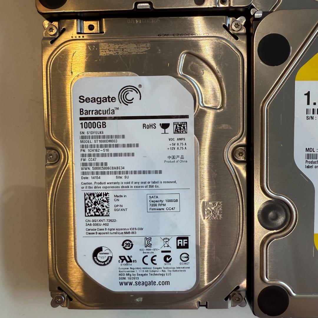 1TB 内蔵型ハードディスクドライブ 10台セット