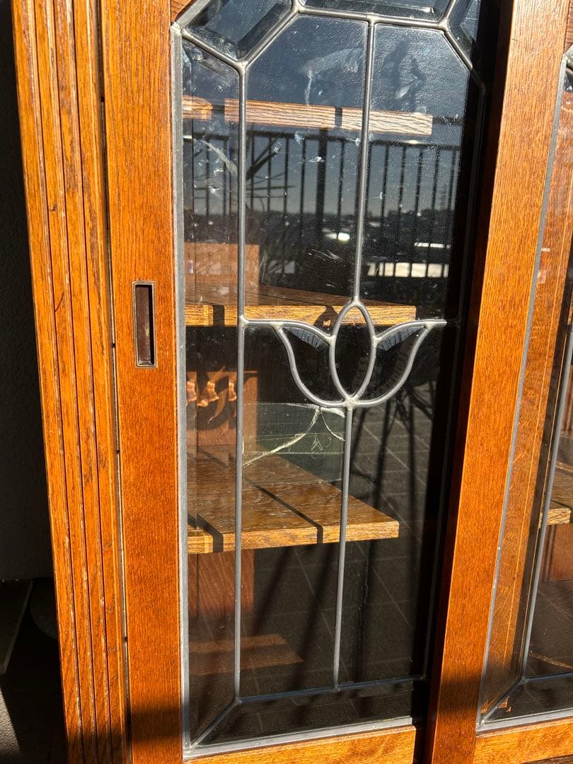 き*よ様 ステンドグラス扉付きキャビネット　アンティーク