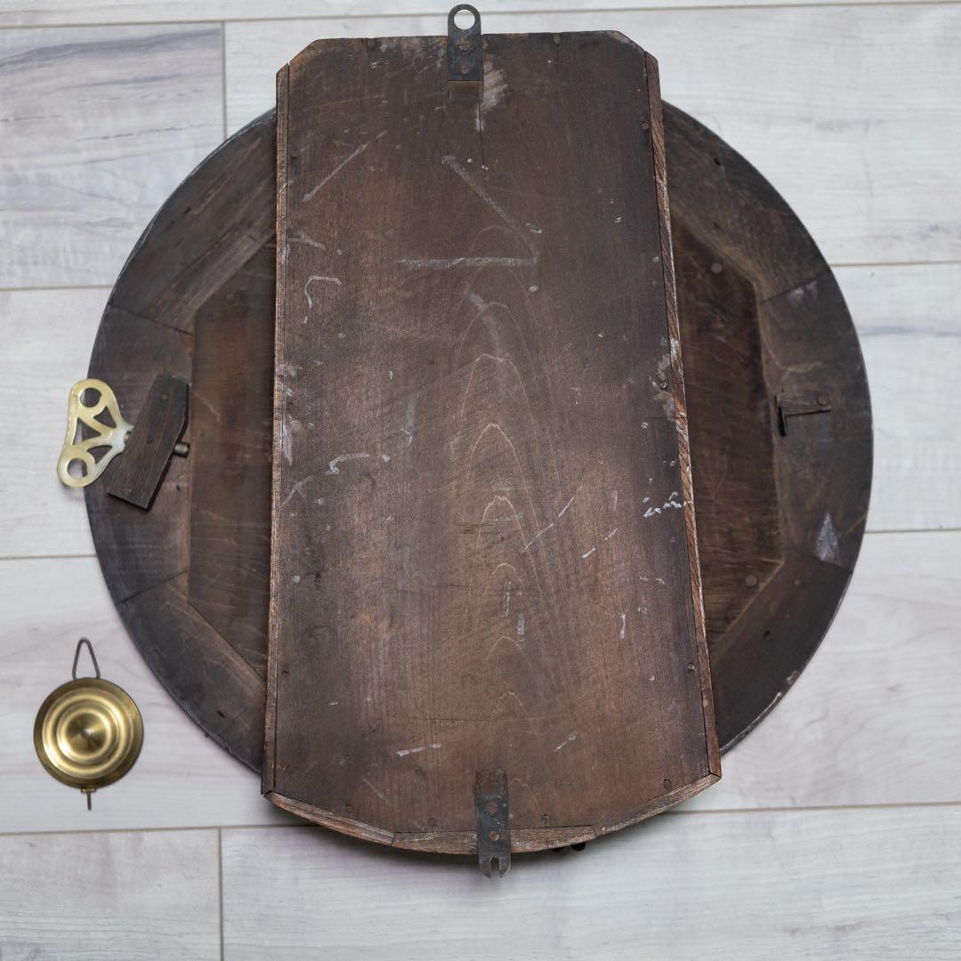 精工舎　振り子時計　ボンボン時計　昭和初期　オーバーホール済　動作品　丸型