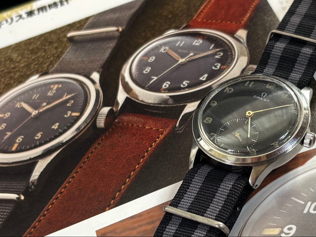 は*ん様 【希少品・保証アリ】1940年代オメガ30mmキャリバースモセコミリタ