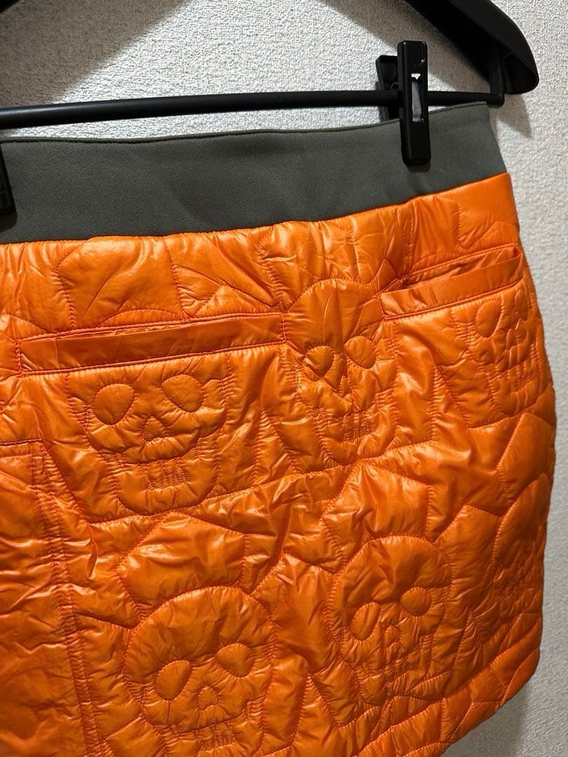 【MARK＆LONA】スカル模様キルティングスカート　S ゴルフウェア　美品