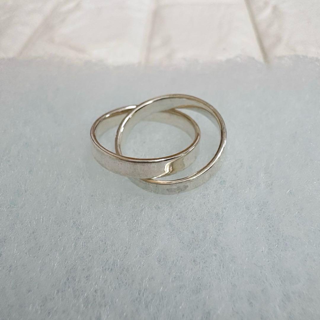 ティファニー 9号 インターロッキング リング ダブル 1837 2連 箱付き
