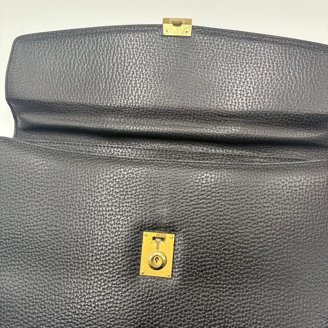 【良品✨】LOEWE ロエベ　ハンドバッグ　ビジネスバッグ　アナグラム　鍵　黒