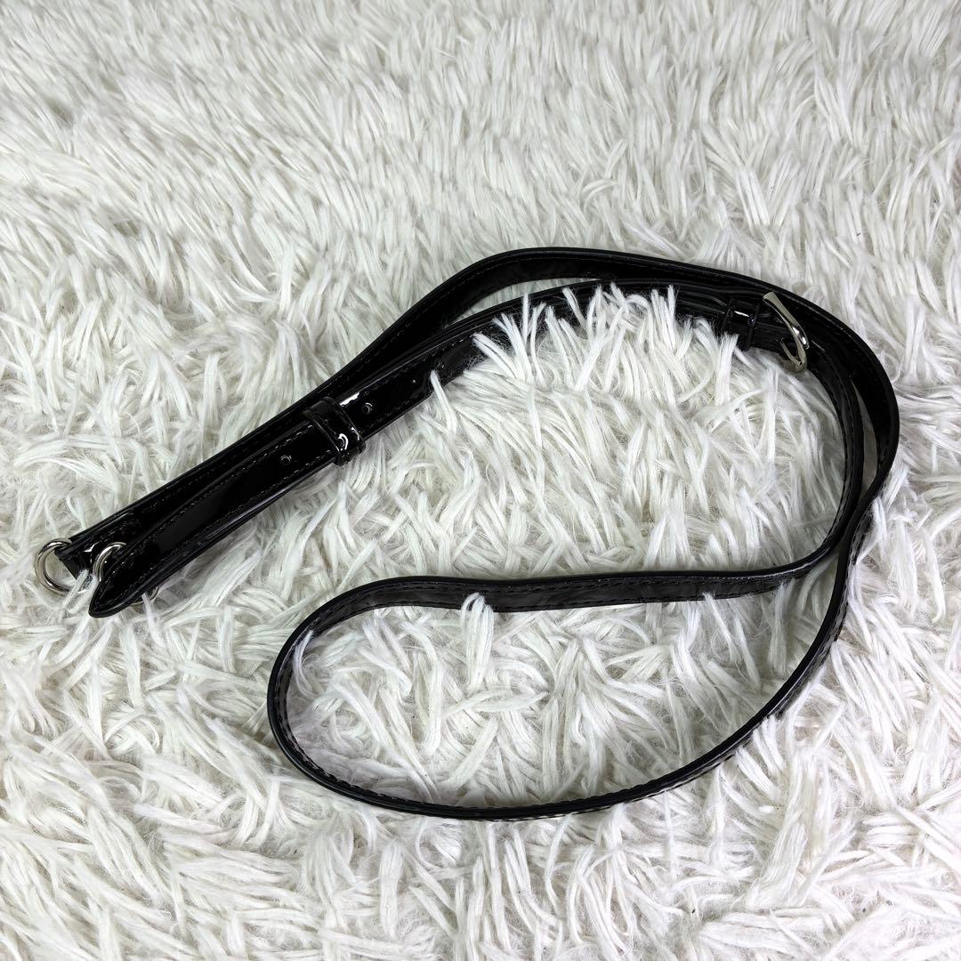 【極美品】アナスイ エリス 型押し エナメルレザー ショルダーバッグ 2way