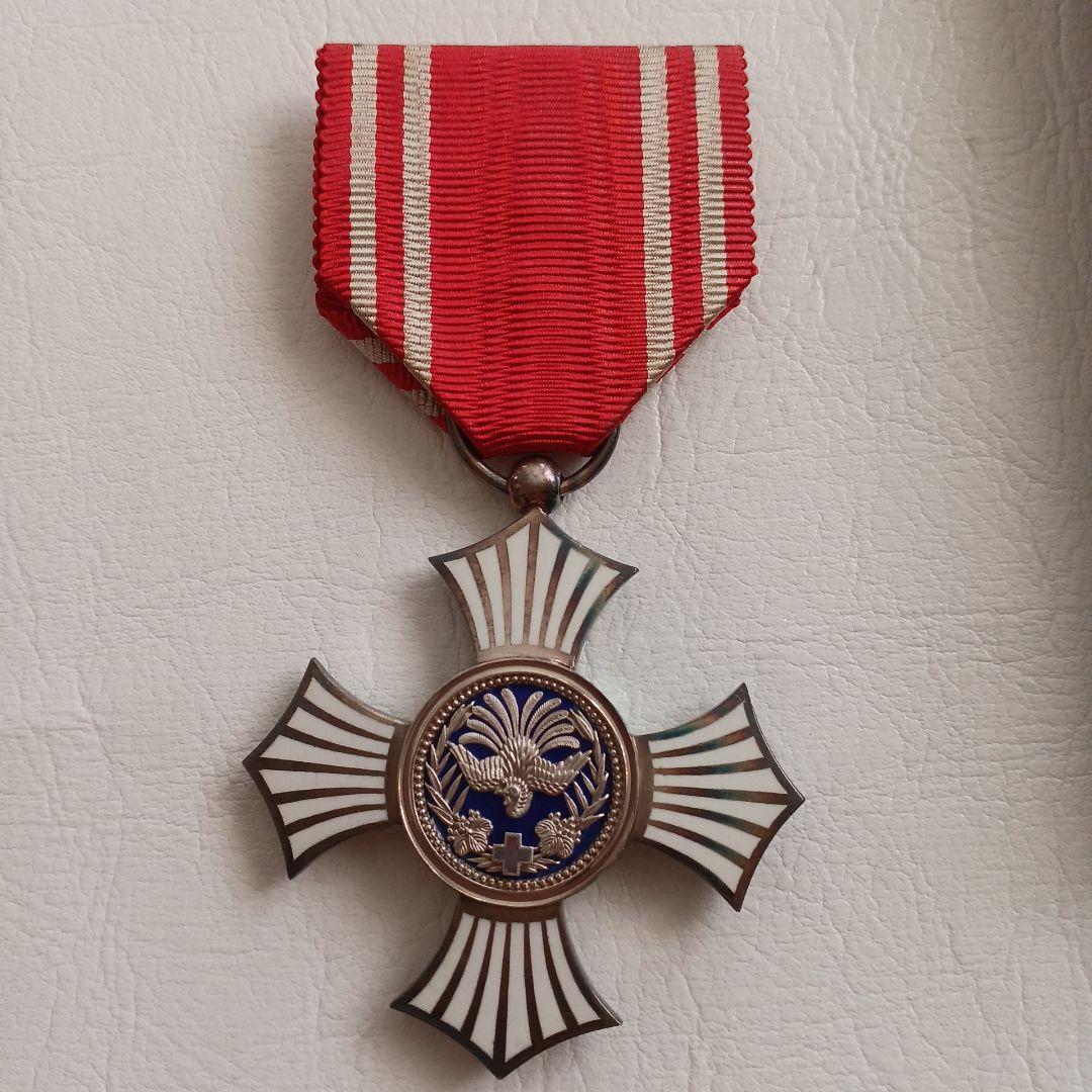 日本赤十字社有功章 勲章セット 赤白リボン付き 明治二十一年